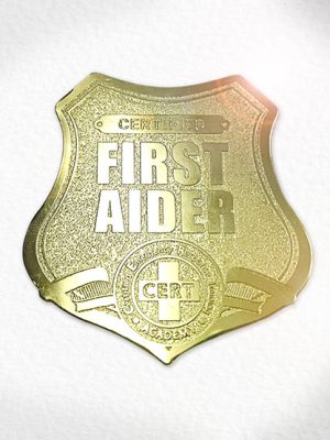 CERT First Aider Metal Badge